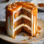 Pumpkin Cake with Cream Cheese Frosting and Salted Caramel Drizzle 34 Pumpkin Cake with Cream Cheese Frosting and Salted Caramel Drizzle