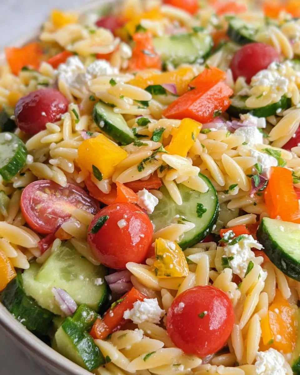 Rainbow Orzo Salad
