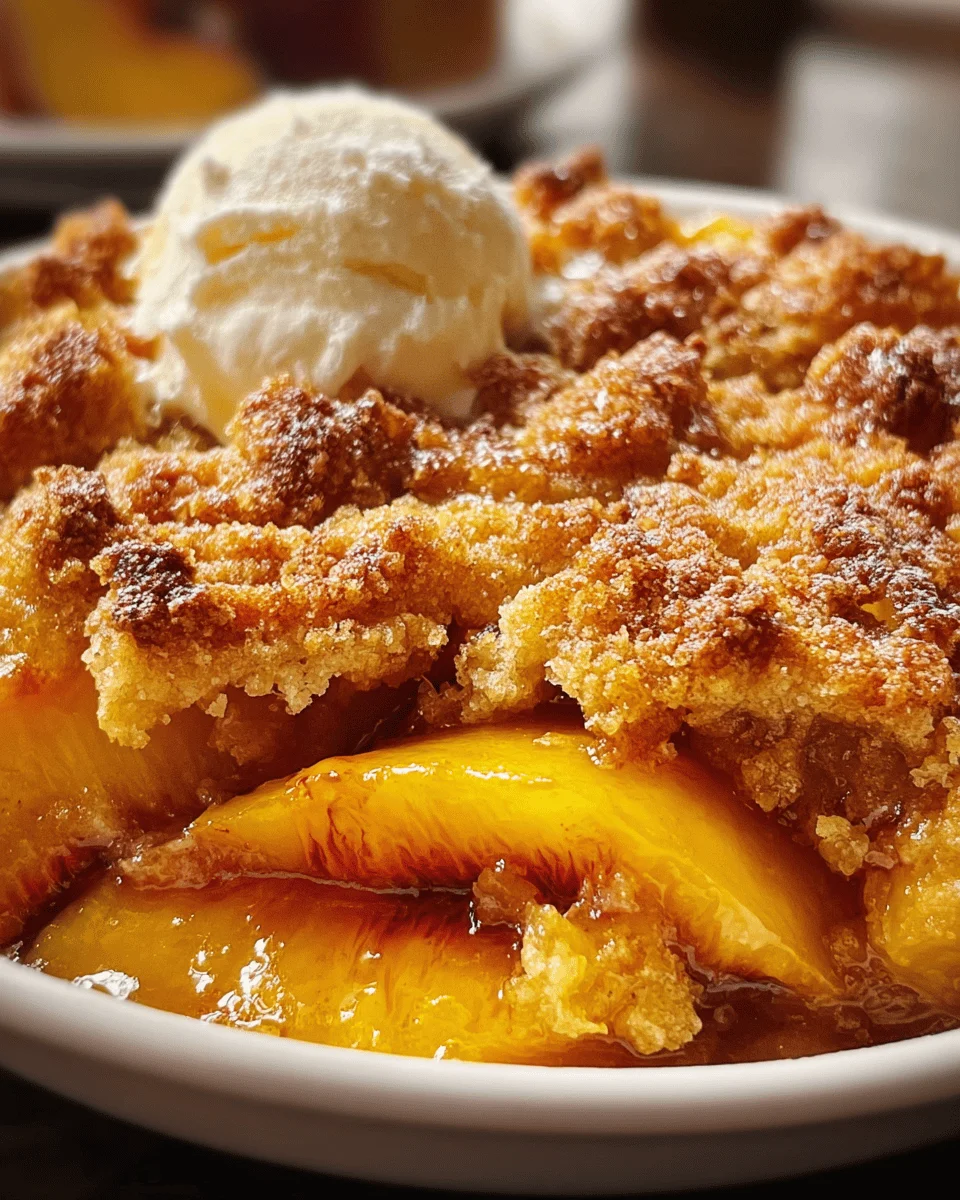 Ridiculously Easy Peach Cobbler