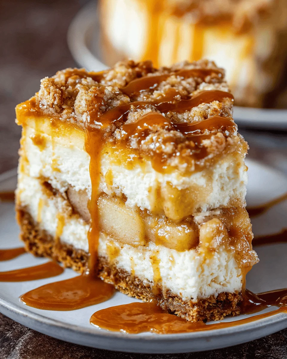 Salted Caramel Apple Pie Cheesecake