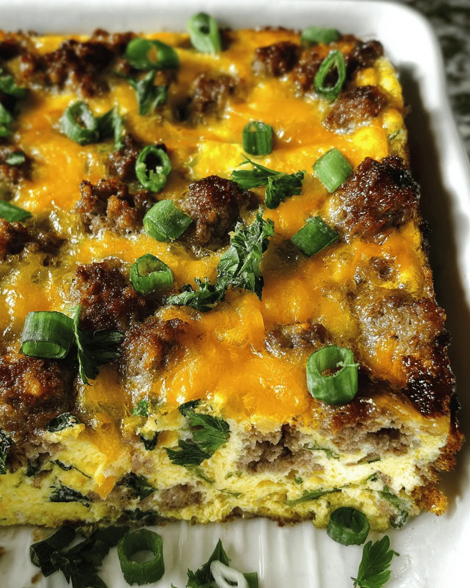 Sausage & Egg Keto Breakfast Casserole