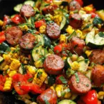 Sausage and Veggies Skillet - 30 Minute, One-Pan Meal