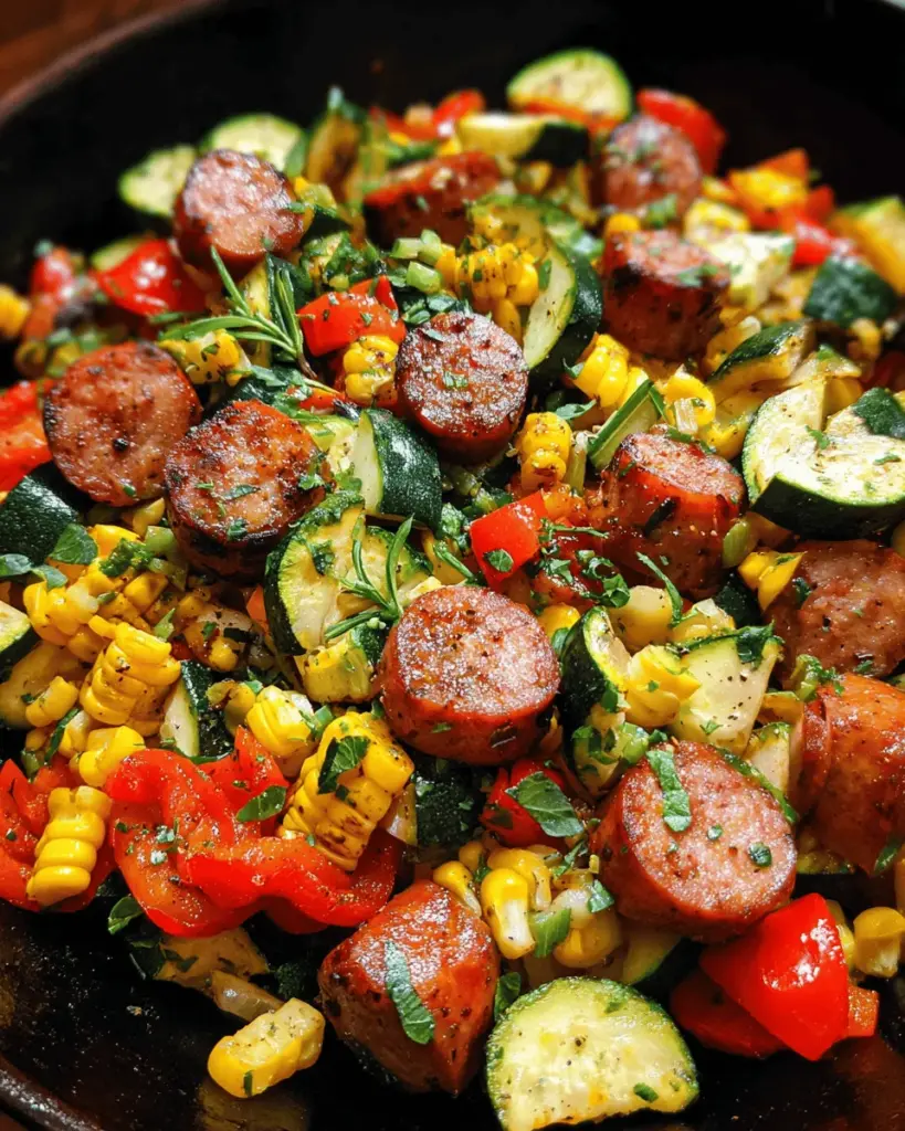 Sausage and Veggies Skillet - 30 Minute, One-Pan Meal