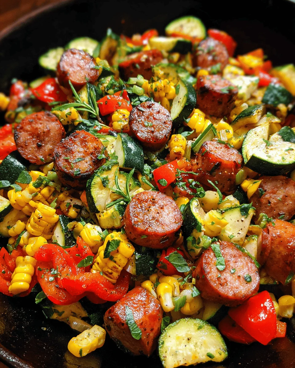 Sausage and Veggies Skillet - 30 Minute, One-Pan Meal