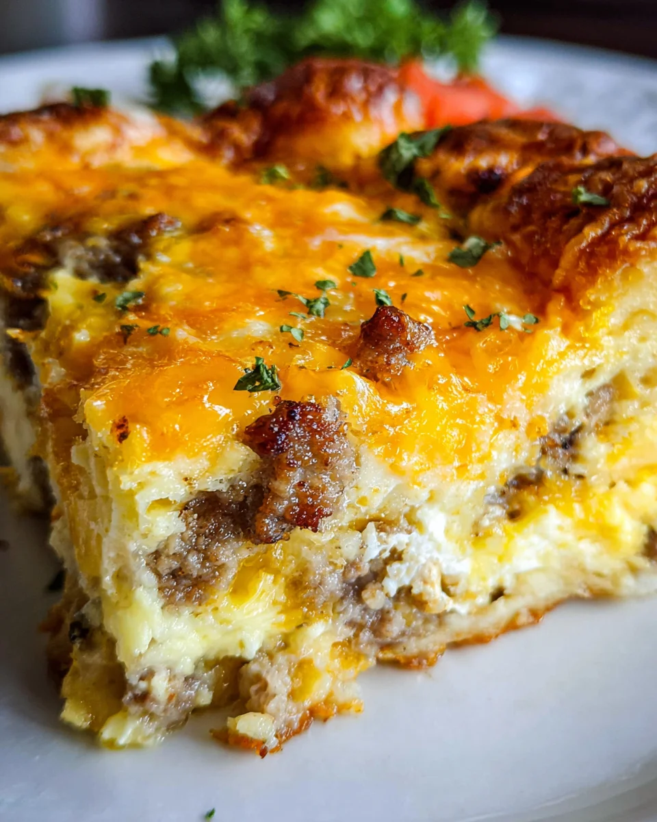 Savory Breakfast Sausage and Cheese Casserole Recipe 19 Savory