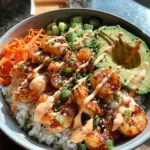 Shrimp Rice Bowls with Spicy Mayo