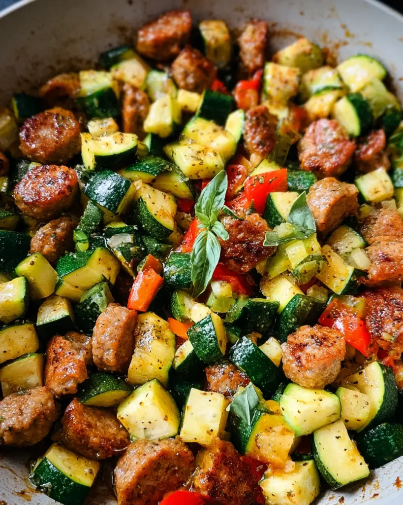 Skillet Sausage and Zucchini