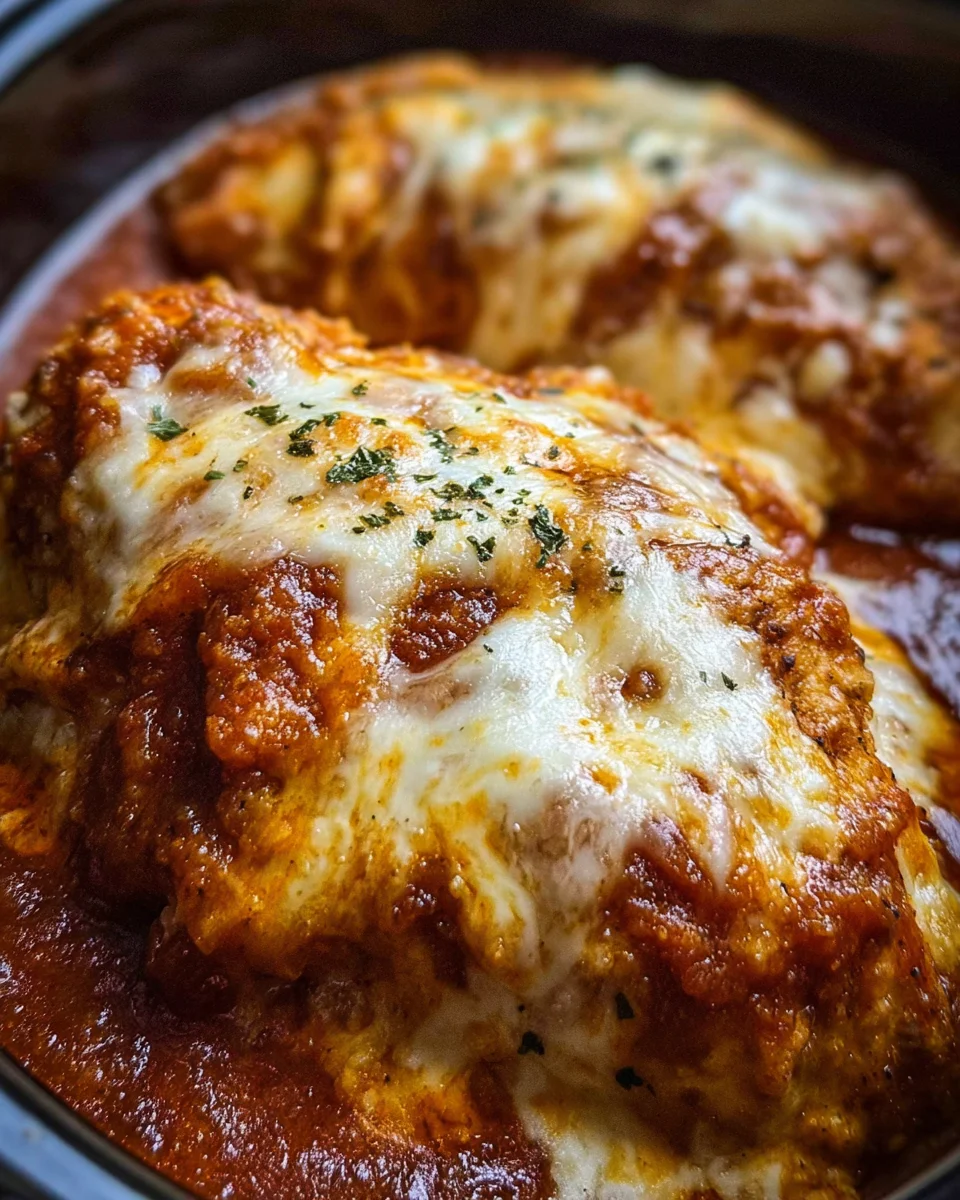 Slow Cooker Cheesy Mozzarella Chicken