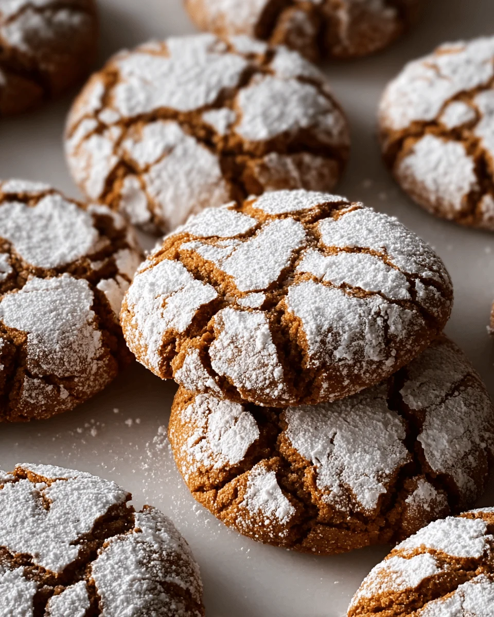 Soft and Spiced Gingerbread Crinkle Cookies