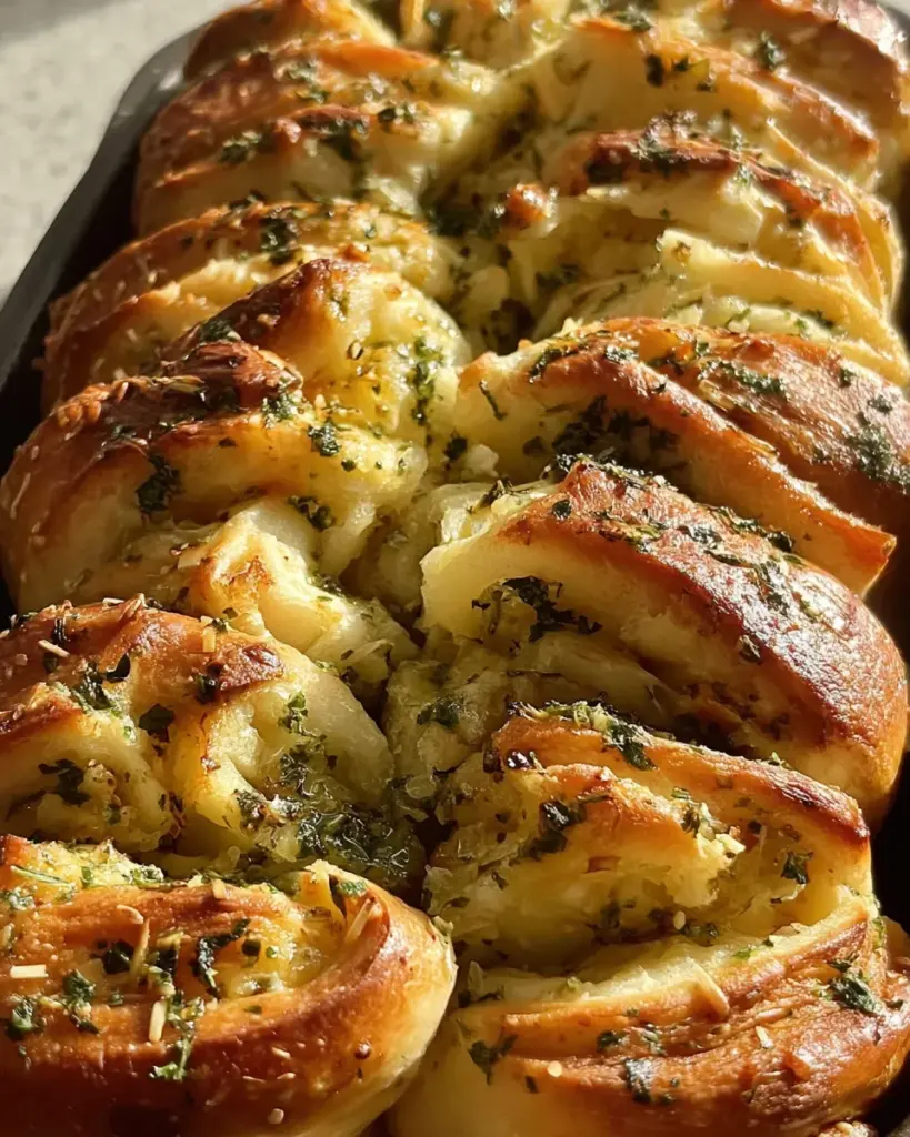 Sourdough Discard Garlic Pull Apart Bread