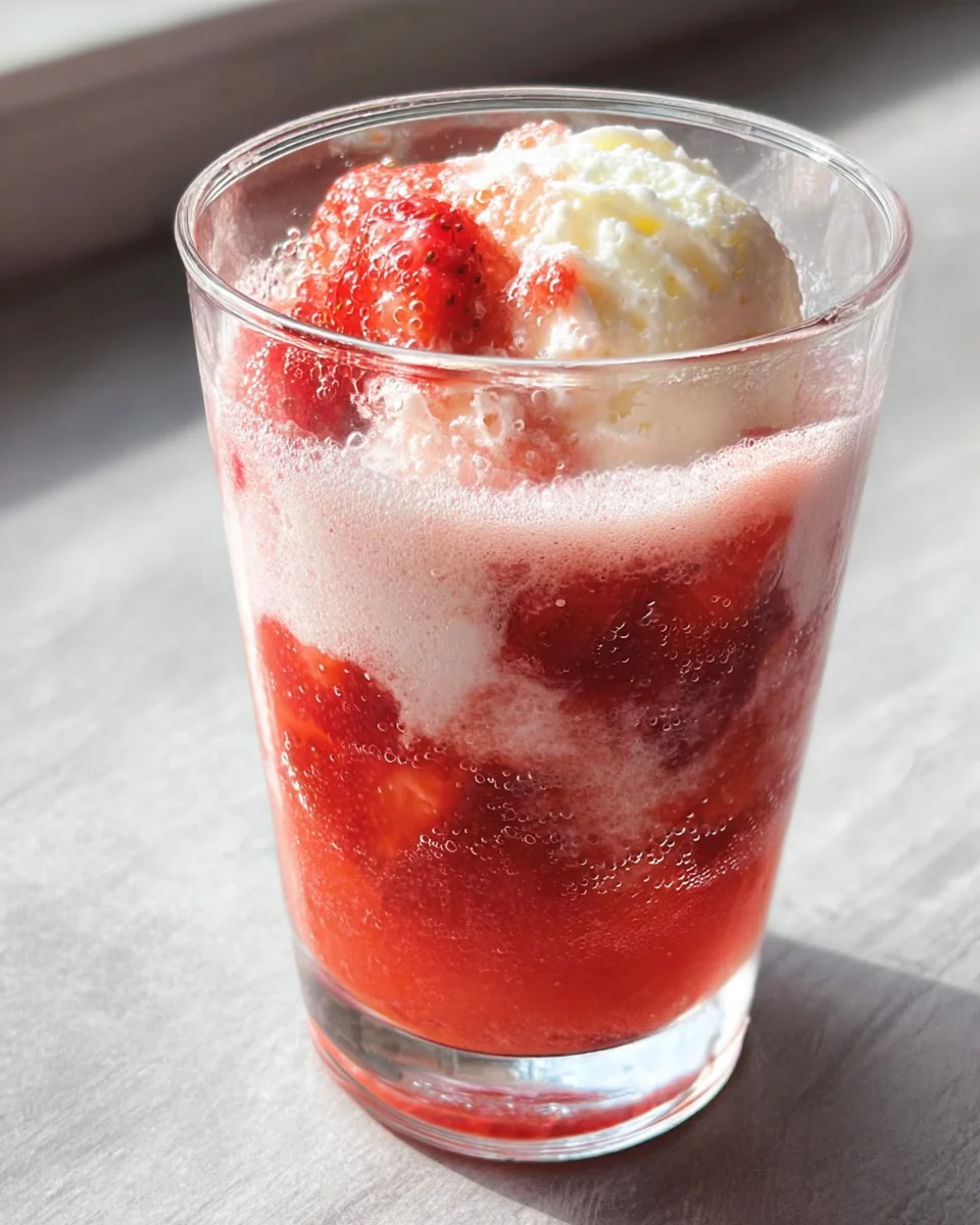 Sparkling Strawberry Float