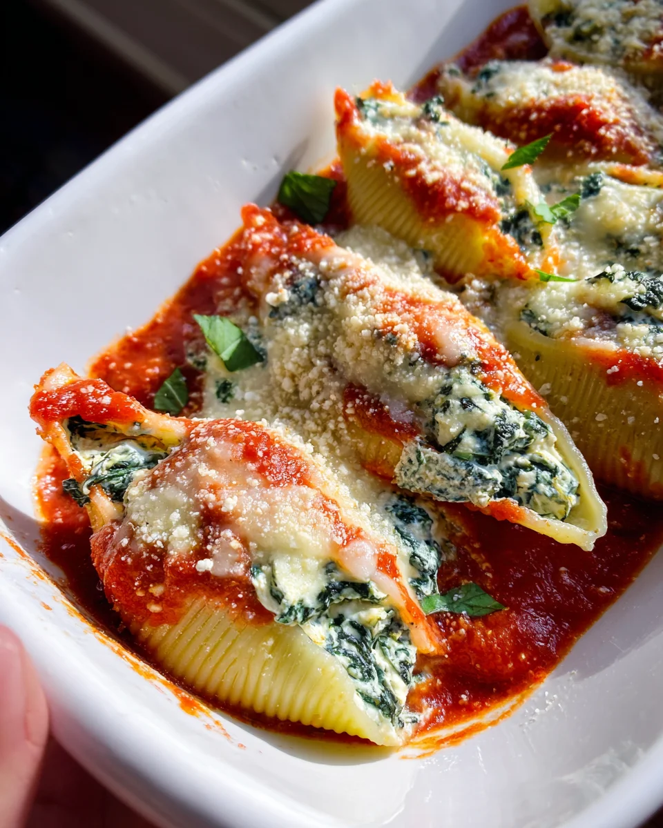 Spinach and Ricotta Stuffed Shells Recipe
