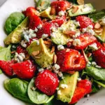 Strawberry Avocado Spinach Salad with Poppyseed Dressing