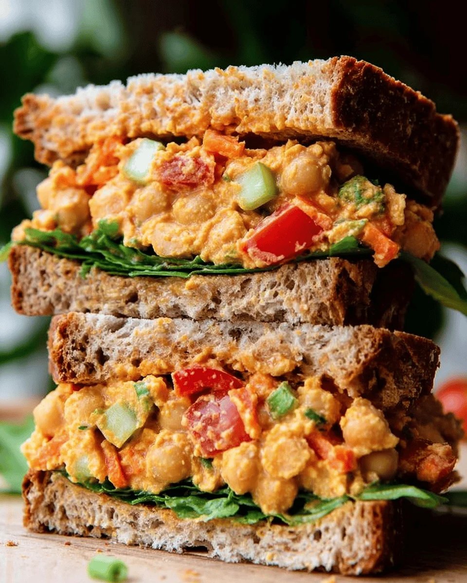 Vegan Buffalo Chickpea Salad Sandwich 17 Vegan