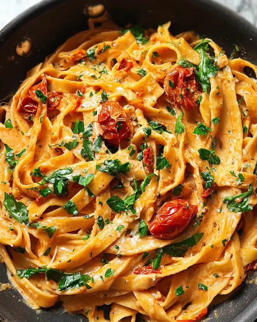 Vegan Creamy Sun Dried Tomato Pasta Recipe