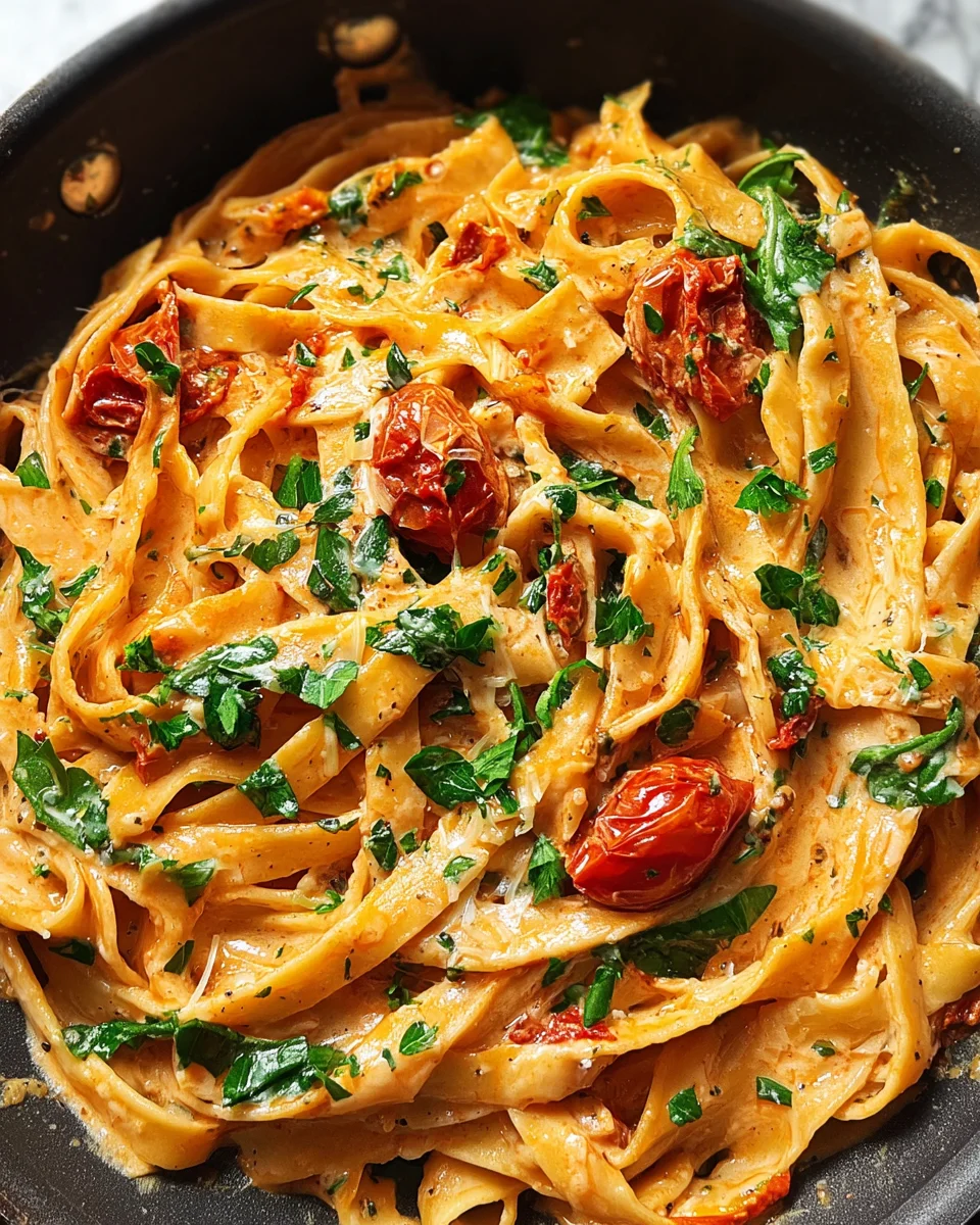 Vegan Creamy Sun Dried Tomato Pasta Recipe