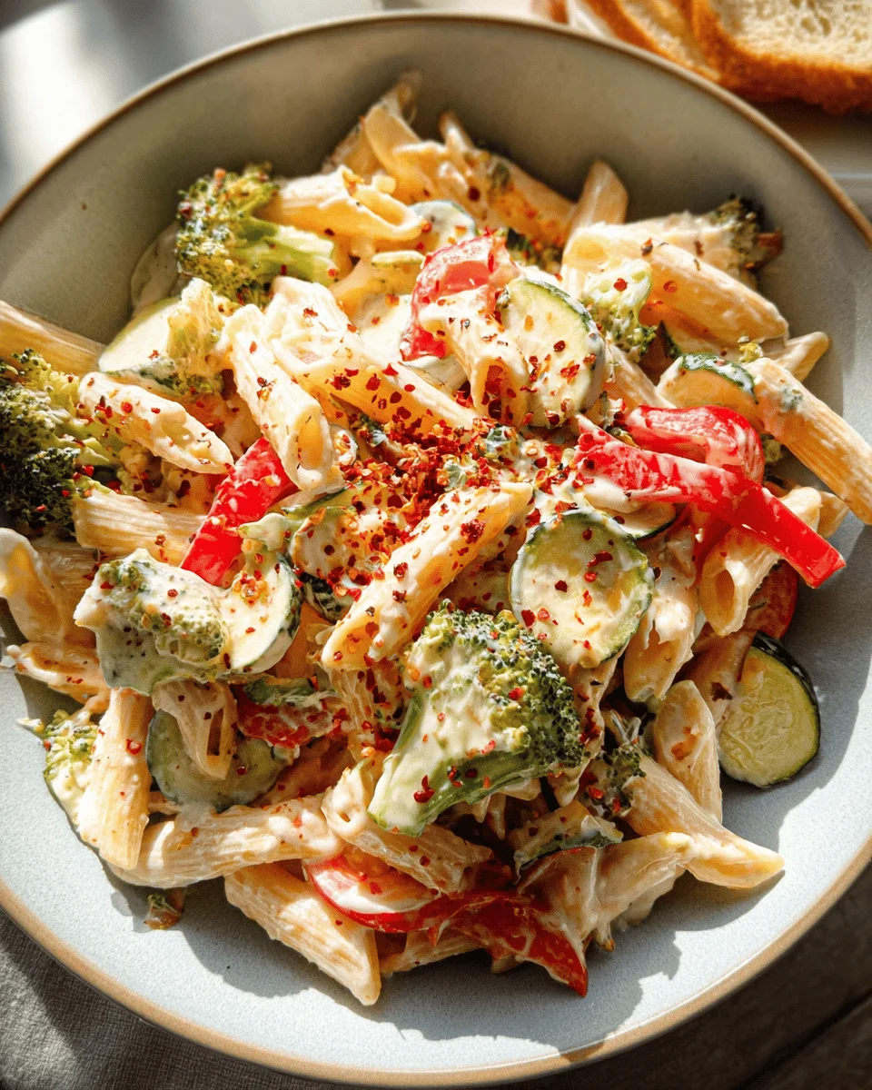 Vegan Pasta Primavera with Creamy Garlic Cashew Sauce 22 Vegan