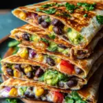 Vegan Quesadillas with Black Beans and Avocado