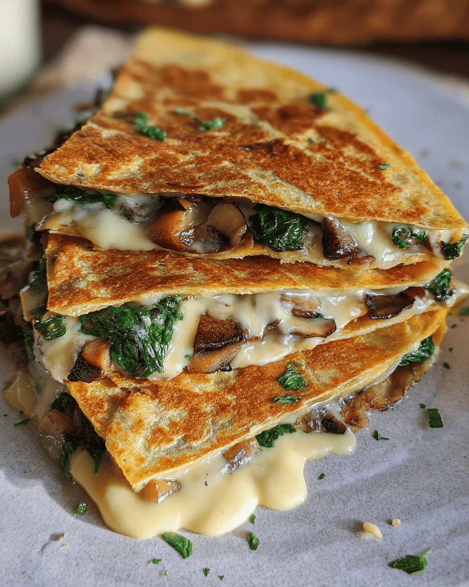 Vegan Spinach Quesadillas