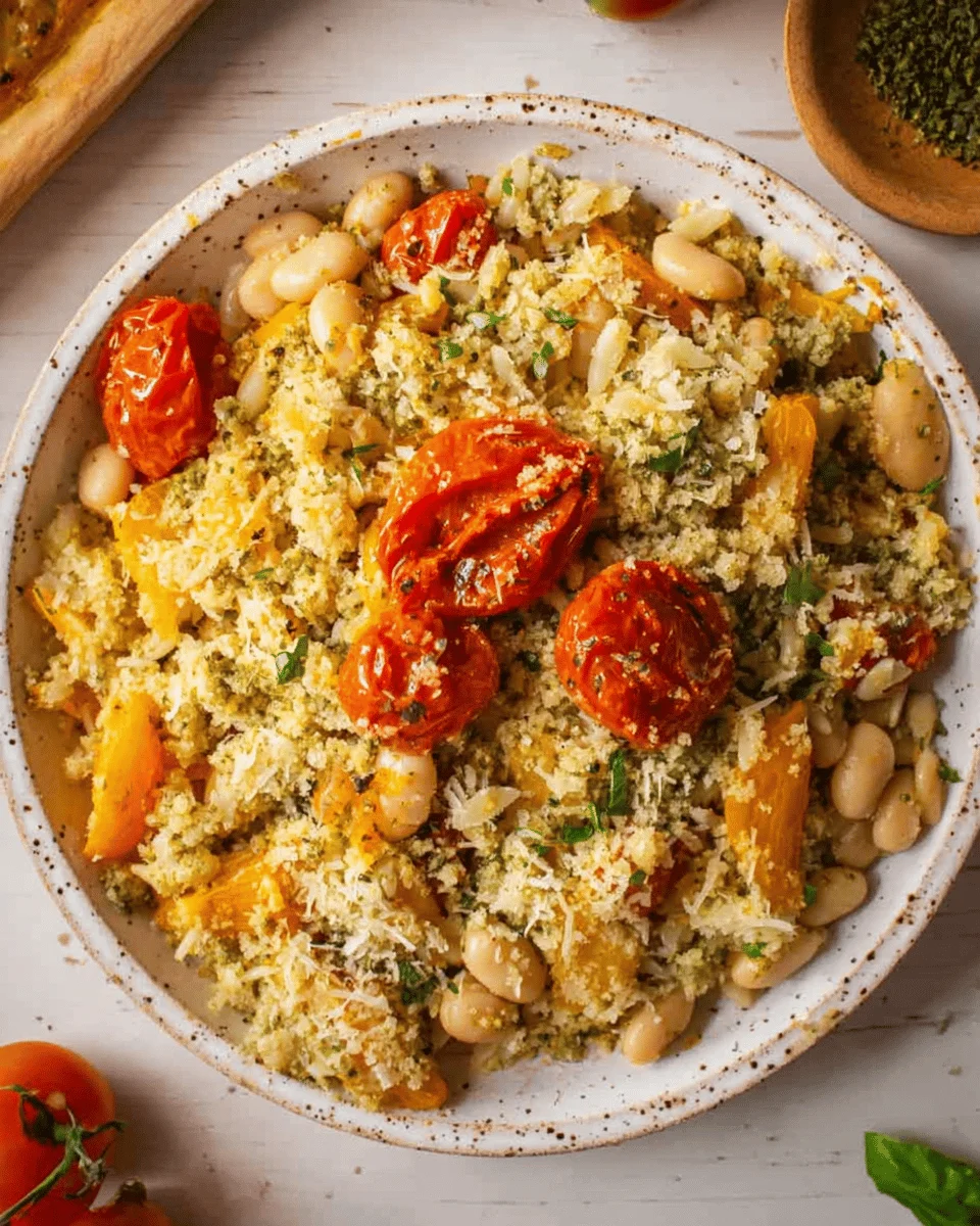 White Bean and Pesto Bake