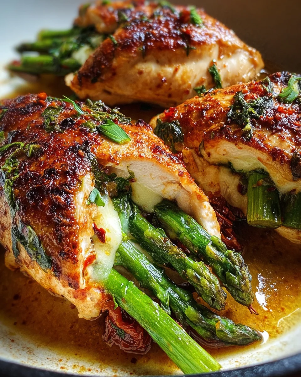 Asparagus Stuffed Chicken Fillet