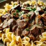 Beef Stroganoff with Egg Noodles 25 Beef Stroganoff with Egg Noodles