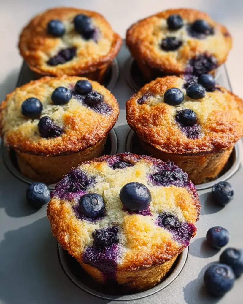 Blueberry Cottage Cheese Muffins