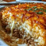 French Onion Ground Beef and Rice Casserole