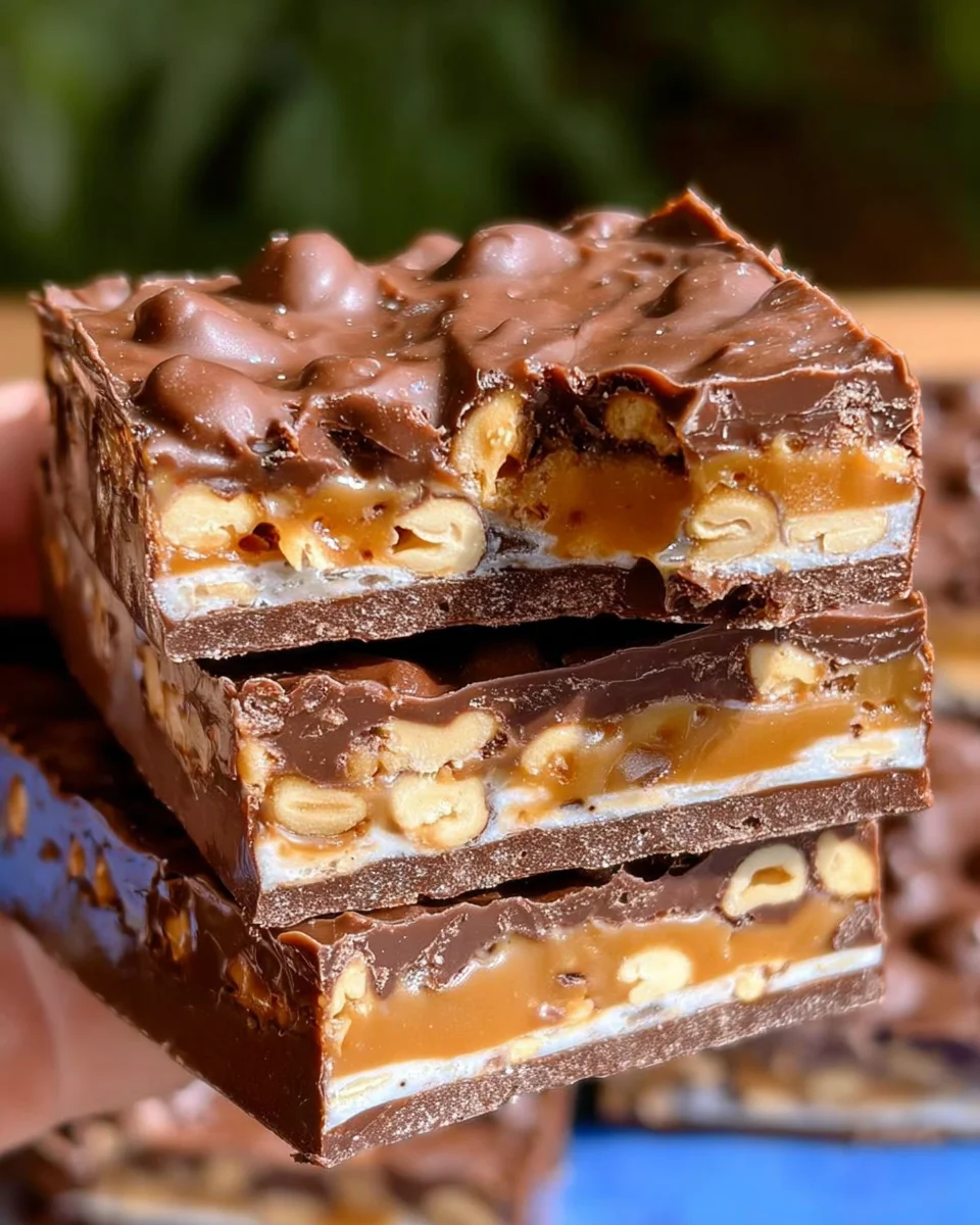 No Bake Crispy Snickers Bars 24 No