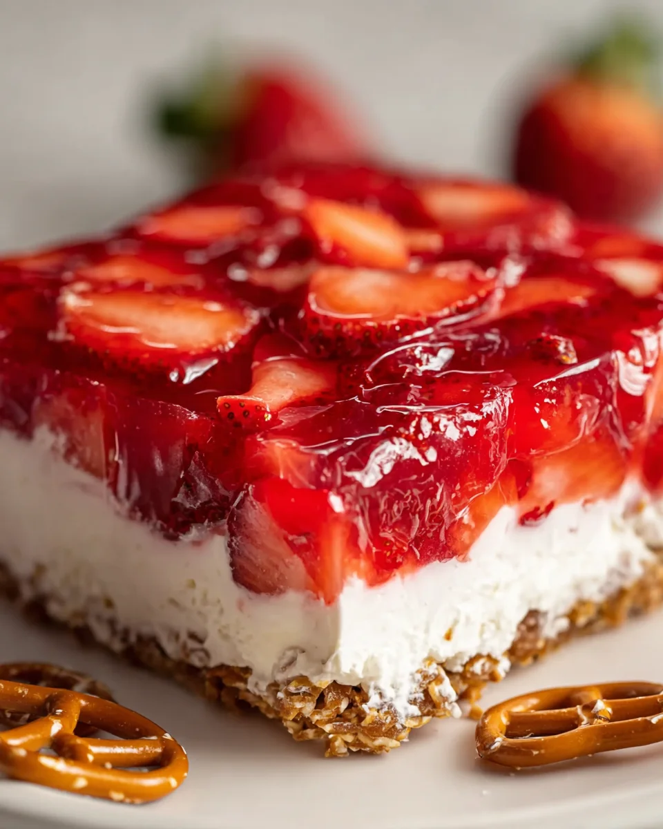 Strawberry Pretzel Jello Salad